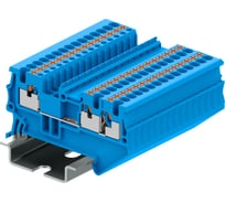 Клемма SUPU TP 1-2 проходная, Push-in, сечение 1,5 мм. кв., синяя 100 шт TP1.5-3-BU