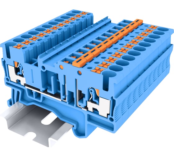 Клемма SUPU TP 1-1 с ножевым размыкателем, Push-in, сечение 2,5 мм. кв., синяя 150 шт TPK2.5-2-BU 1