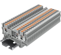 Клемма SUPU TP 1-2 проходная, Push-in, сечение 2,5 мм. кв., серая 100 шт TP2.5-3-GY