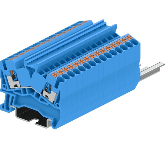 Клемма SUPU TP 1-1 проходная, угловая, сечение 2,5 мм. кв., синяя 100 шт TPS2.5-2-BU 1