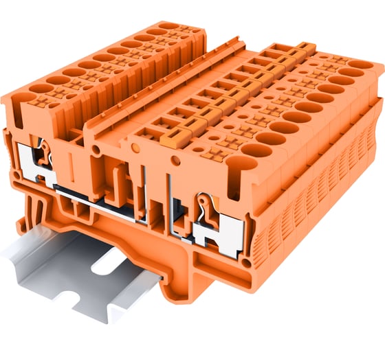 Клемма SUPU TP 1-1 с ножевым размыкателем, Push-in, сечение 2,5 мм. кв., оранжевая 150 шт TPK2.5-2-OG 1