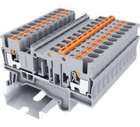 Клемма SUPU TP 1-1 с ножевым размыкателем, Push-in, сечение 2,5 мм. кв., серая 100 шт TPK2.5-2-GY