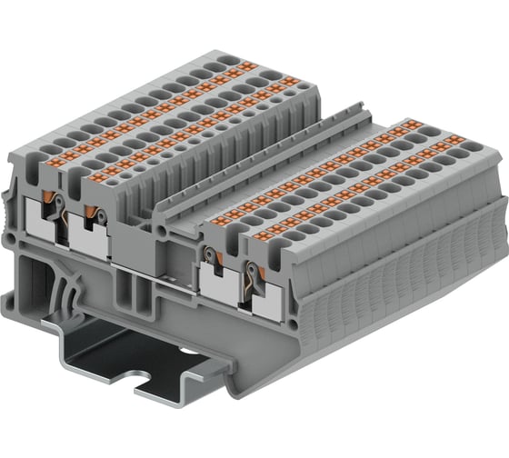 Клемма SUPU TP 2-2 проходная, Push-in, сечение 1,5 мм. кв., серая 150 шт TP1.5-4-GY 1