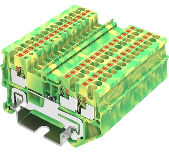 Клемма SUPU TP 1-2 земля, Push-in, сечение 1,5 мм. кв., желто-зеленая 150 шт TP1.5-3-PE 1