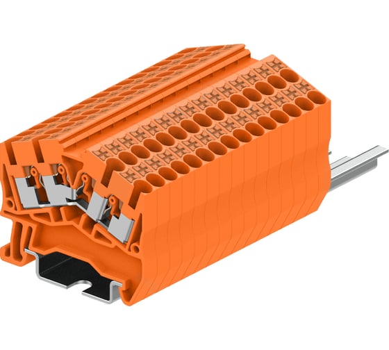 Клемма SUPU TP 2-2 проходная, угловая, сечение 2,5 мм. кв., оранжевая 100 шт TPS2.5-4-OG 1