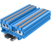 Клемма SUPU TP 2-2 проходная, Push-in, сечение 2,5 мм. кв., синяя 100 шт TP2.5-4-BU