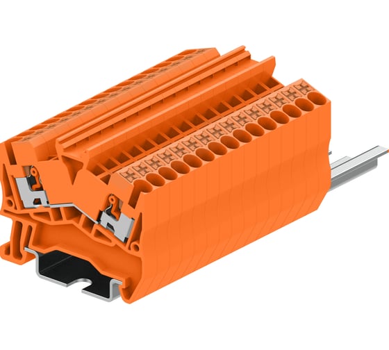 Клемма SUPU TP 1-1 проходная, угловая, сечение 2,5 мм. кв., оранжевая 100 шт TPS2.5-2-OG 1