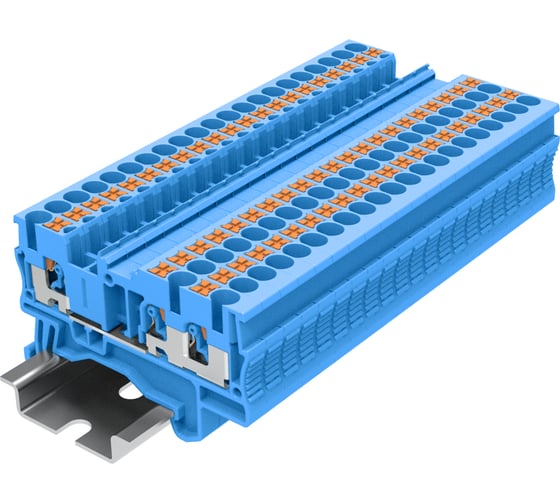 Клемма SUPU TP 1-2 проходная, Push-in, сечение 2,5 мм. кв., синяя 100 шт TP2.5-3-BU 1
