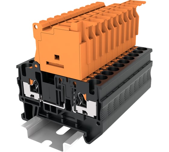 Клемма SUPU TP 1-1 с размыкателем Push-in, сечение 4 мм. кв., черная 100 шт TP4-HEDI 1