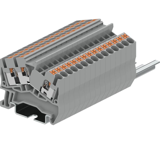 Клемма SUPU TP 1-2 проходная, угловая, сечение 2,5 мм. кв., серая 100 шт TPS2.5-3-GY 1