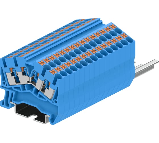 Клемма SUPU TP 2-2 проходная, угловая, сечение 2,5 мм. кв., синяя 100 шт TPS2.5-4-BU 1