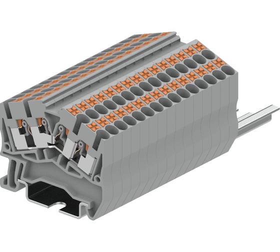 Клемма SUPU TP 2-2 проходная, угловая, сечение 2,5 мм. кв., серая 100 шт TPS2.5-4-GY 1