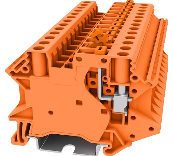 Клемма SUPU TU 1-1 с размыкателем, сечение 4 мм. кв., оранжевая 100 шт TU4-MT-OG 1