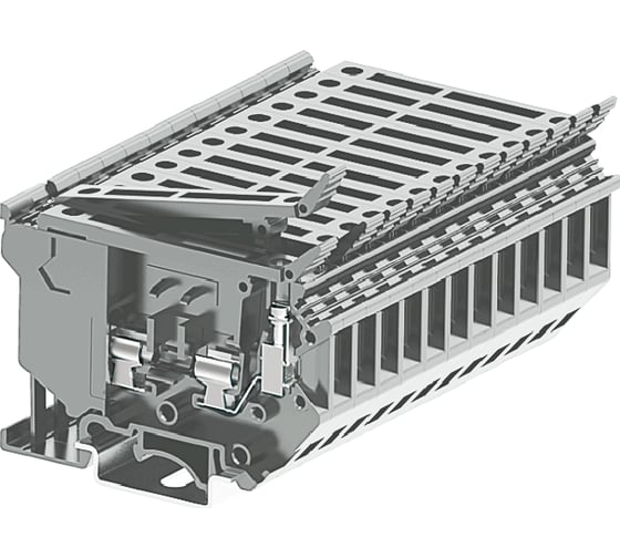 Клемма SUPU UK5/HESI испытательная, с предохранителем, сечение 4 мм. кв., серая 50 шт 305972 1