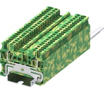 Клемма SUPU TC 1-1 заземление, пружинная, сечение 1.5 мм. кв., желто-зеленая 100 шт TC1.5-2-PE