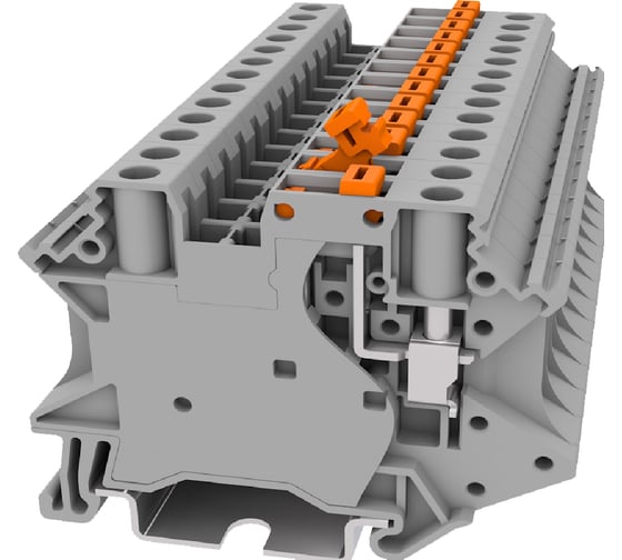 Клемма SUPU TU 1-1 с размыкателем, сечение 4 мм. кв., серая 100 шт TU4-MT-GY 1