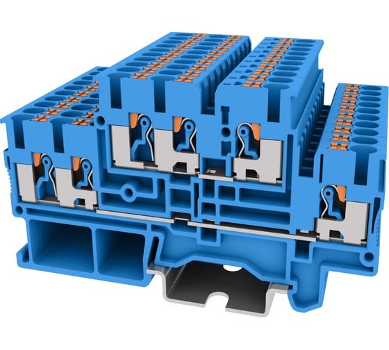 Клемма SUPU TP 2-уровневая, сечение 2,5 мм. кв., синяя 50 шт TPD2.5-3-BU 1