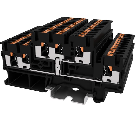 Клемма SUPU TP 2-уровневая, сечение 2,5 мм. кв., черная 50 шт TPD2.5-3-PV 1