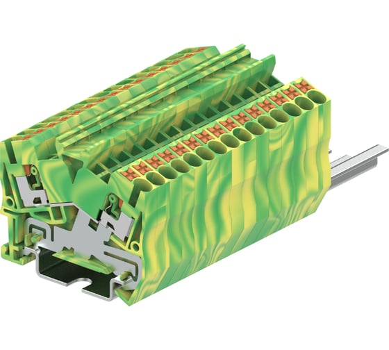 Клемма SUPU TP 1-1 земля угловая, сечение 2.5 мм. кв., желто-зеленая 100 шт TPS2.5-2-PE 1