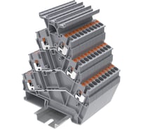 Клемма SUPU TP 3-уровневая, угловая, с держателем маркировки, Push-in, сечение 2,5 мм. кв., серая 25 шт TPTS2.5-2T-GY