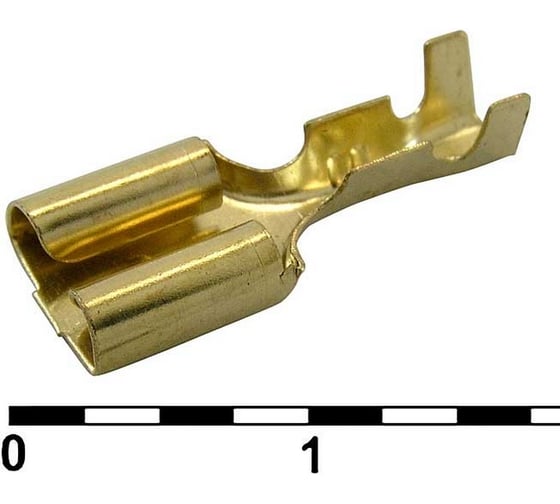 Клемма ножевая неизолированная Pro Legend F-типа 626-6.3C, 6.3 мм, латунь PL2914 1