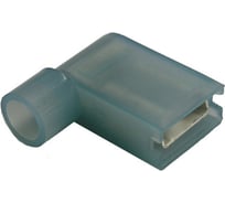 Клемма флажковая изолированная угловая Pro Legend 0,8 х 6,35 мм, 10 А, 16-14 AWG, синяя, медь PL2997