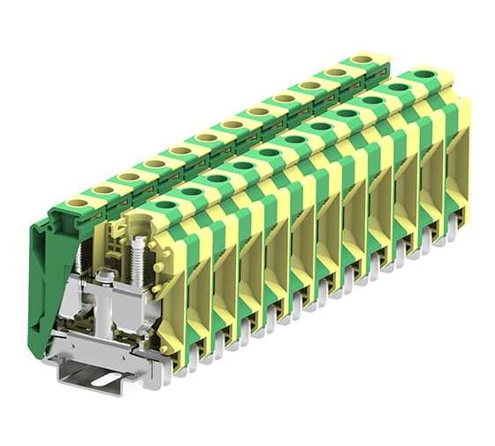 Клемма SUPU SUK 1-1 земля винтовая, сечение 35 мм. кв., желто-зеленая, 25 шт 335993 1