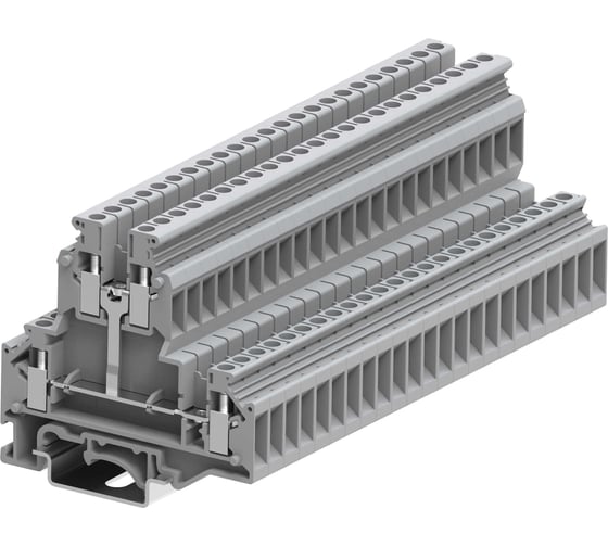 Клемма SUPU UKD 2-2 винтовая, 2-уровневая, с перемычкой, сечение 4мм. кв., серая, 50 шт 305921-PV 1