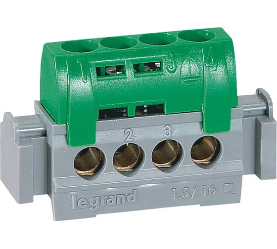 Клеммная колодка Legrand IP 2X -земля - вертикальная - длина 47 мм 004830 1