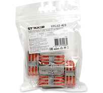 Монтажная клемма STEKKER для фазных проводников, 3 контактные группы, LD222-423 5 шт 39487