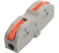 Монтажная клемма STEKKER для фазных проводников, 2 контактные группы, LD222-421 39498