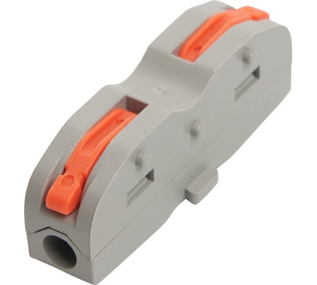 Монтажная клемма STEKKER для фазных проводников, 2 контактные группы, LD222-421 39498