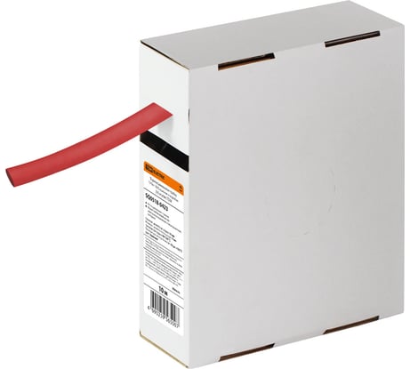 Термоусаживаемая трубка TDM ELECTRIC ТУТнг 10/5 красная в коробке (10 м/упак) SQ0518-0423