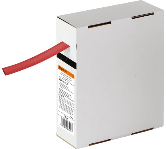Термоусаживаемая трубка TDM ELECTRIC ТУТнг 10/5 красная в коробке (10 м/упак) SQ0518-0423