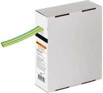 Термоусаживаемая трубка TDM ELECTRIC ТУТнг 12/6 желто-зеленая в коробке (10 м/упак) SQ0518-0435