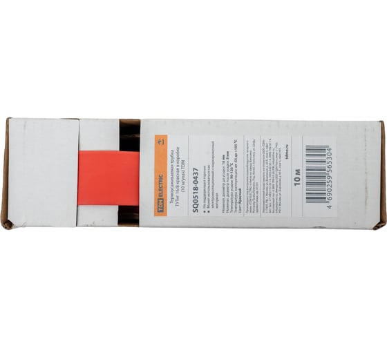 Термоусаживаемая трубка TDM ELECTRIC ТУТнг 16/8 красная в коробке (10 м/упак) SQ0518-0437