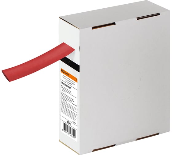 Термоусаживаемая трубка TDM ELECTRIC ТУТнг 16/8 красная в коробке (10 м/упак) SQ0518-0437