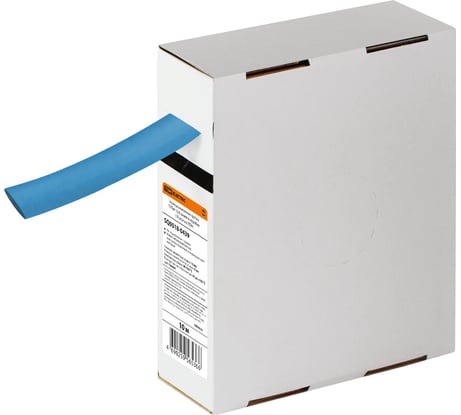 Термоусаживаемая трубка TDM ELECTRIC ТУТнг 16/8 синяя в коробке (10 м/упак) SQ0518-0439