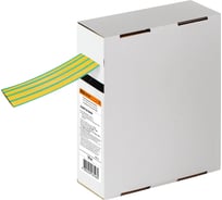 Термоусаживаемая трубка TDM ELECTRIC ТУТнг 20/10 желто-зеленая в коробке (10 м/упак) SQ0518-0449