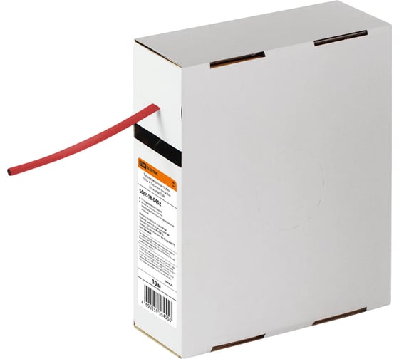 Термоусаживаемая трубка TDM ELECTRIC ТУТнг 4/2 красная в коробке (10 м/упак) SQ0518-0402
