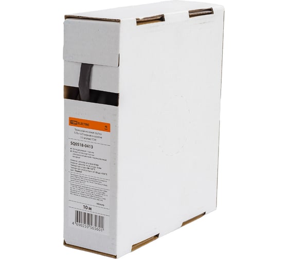 Термоусаживаемая трубка TDM ELECTRIC ТУТнг 6/3 черная в коробке (10 м/упак) SQ0518-0413