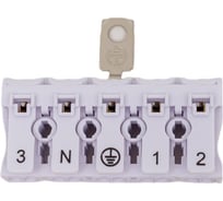 Пружинная соединительная клемма TDM ELECTRIC КСПз5-3L+N+PE, 16 A, с заземлением под винт SQ0510-0116