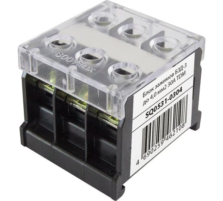Блок зажимов TDM ELECTRIC БЗД-3 до 4,0 мм2 30A SQ0531-0304