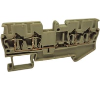 Клемма для подключения модулей UPUN UJ5-2.5/2X2-U, 4 точки подключения в клемме, тип фиксации провода: пружинный, номинальное сечение: 2,5 мм кв., 28A, 400V, цвет: серый, 90 шт. erp865514