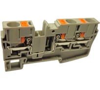 Проходная клемма UPUN UJ6-6/1X2, 3 точки подключения в клемме, тип фиксации провода: push-in, номинальное сечение: 6 мм кв., 41A, 1000V, цвет: серый, 50 шт. erp859409