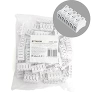 Монтажная клемма для подключения фазных проводников STEKKER  LD294-4005, 5 контактных групп (3 ввода, 3 вывода на полюс) 32956