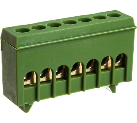 Нулевая шина АБК-СИЛА 7 6x9мм2 корпус зелёный 10шт. 2100654