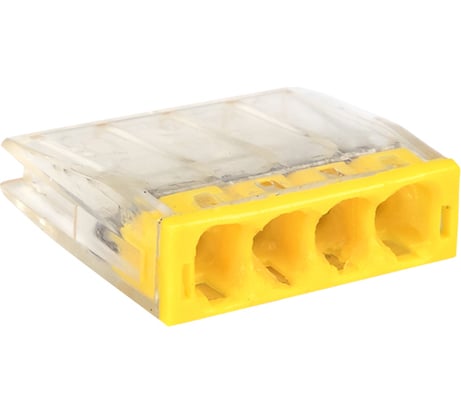 Строительно-монтажная клемма EKF СМК 2273-244 с пастой 4 отверстия 0,5-2.5 мм2 блистер 5шт. PROxima plc-smk-2273-244b