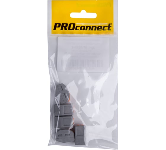 Соединительная 2-х проводная клемма PROCONNECT с рычажком 0,08-4 мм2 серая 5 шт 07-5252-9