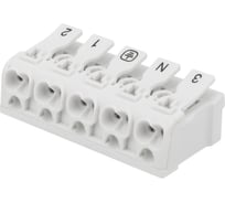 Пружинная соединительная 5-полюсная клемма REXANT КСП с монтажными ножками 50 шт 07-6217-1
